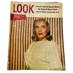 LOOK MAGAZINE 1947 JULY 22  ELIZABETH SCOTT DUKE ELLINGTON JAZZ